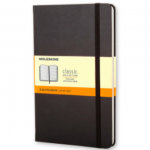 Caderno Grande Pautado Moleskine Clássico Preto