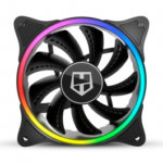Ventoinha 120mm Nox Hummer X-Fan ARGB Halo Ring 1100RPM Preta 3 Pinos