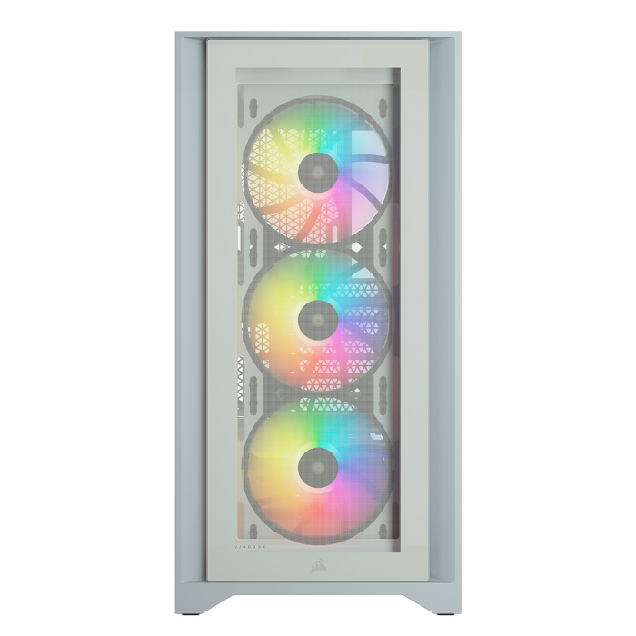 Caixa Extended-ATX Corsair iCUE 4000X RGB Tempered Glass Branca