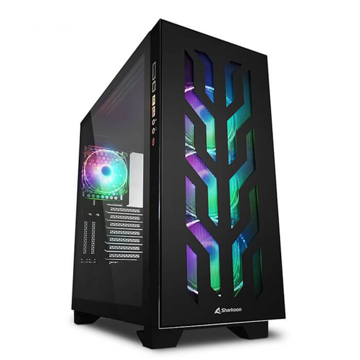Caixa Extended-ATX Sharkoon Elite Shark CA300T Preta