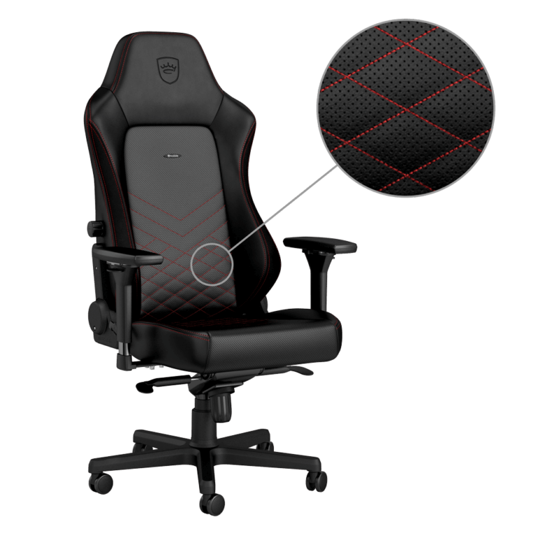 Cadeira Gaming Noblechairs HERO PU Leather Preta/Vermelha
