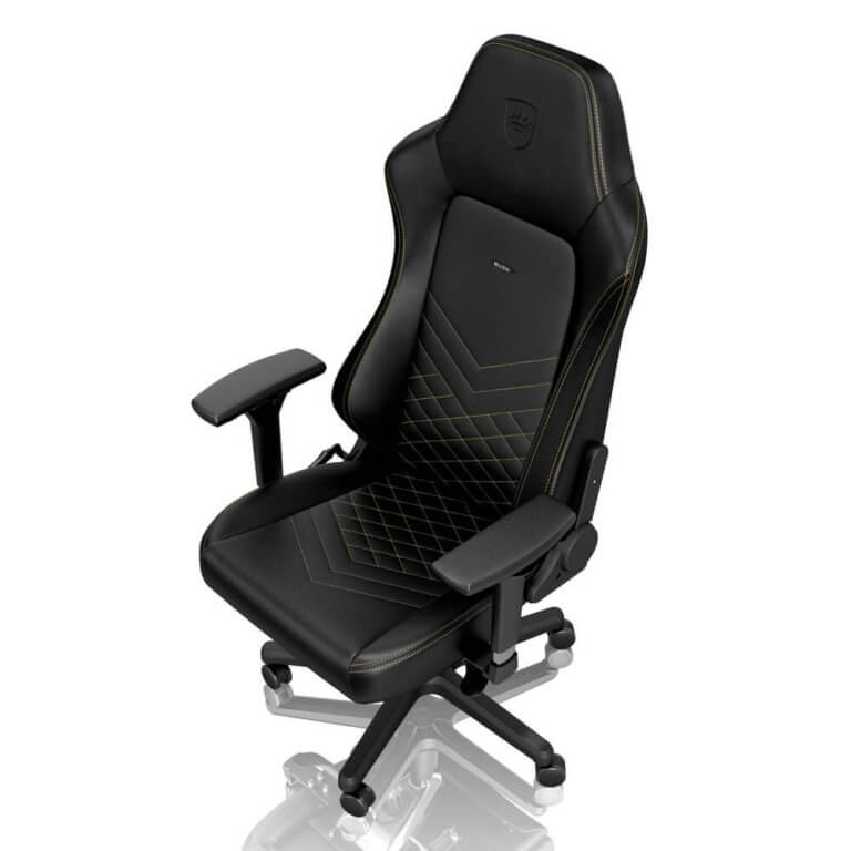 Cadeira Gaming Noblechairs HERO PU Leather Preta/Dourada