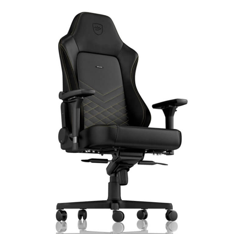 Cadeira Gaming Noblechairs HERO PU Leather Preta/Dourada