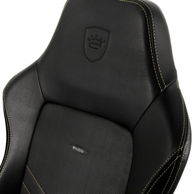 Cadeira Gaming Noblechairs HERO PU Leather Preta/Dourada