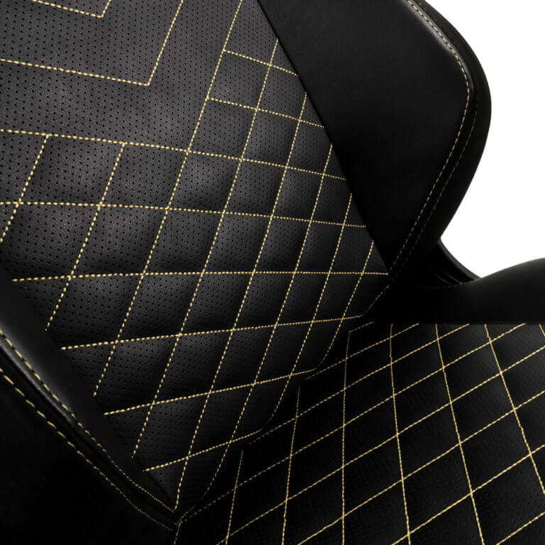 Cadeira Gaming Noblechairs HERO PU Leather Preta/Dourada