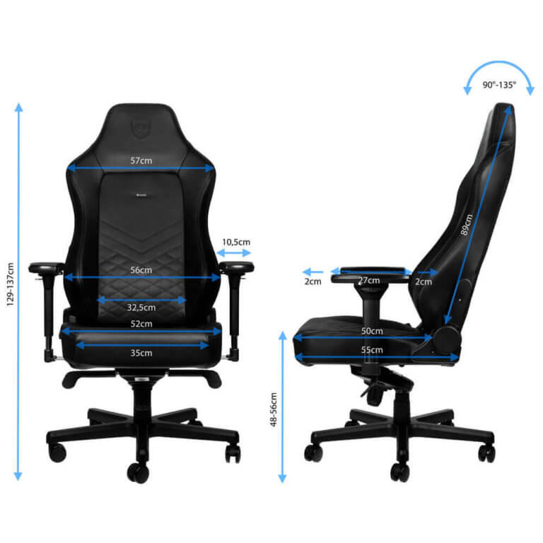 Cadeira Gaming Noblechairs HERO PU Leather Preta