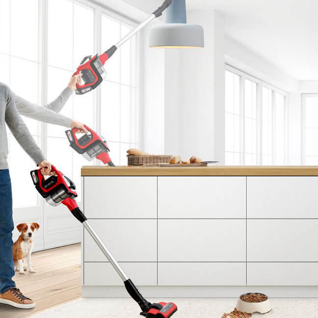 Aspirador Vertical Bosch Serie 8 Recarregável Unlimited ProAnimal 18V Vermelho