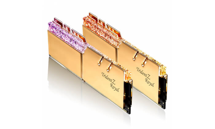 Memória RAM G.SKILL Trident Z Royal RGB 16GB (2x8GB) DDR4-4000MHz CL16 Dourada