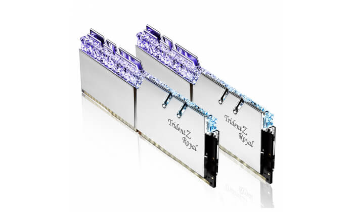 Memória RAM G.SKILL Trident Z Royal RGB 16GB (2x8GB) DDR4-4000MHz CL16 Prateada