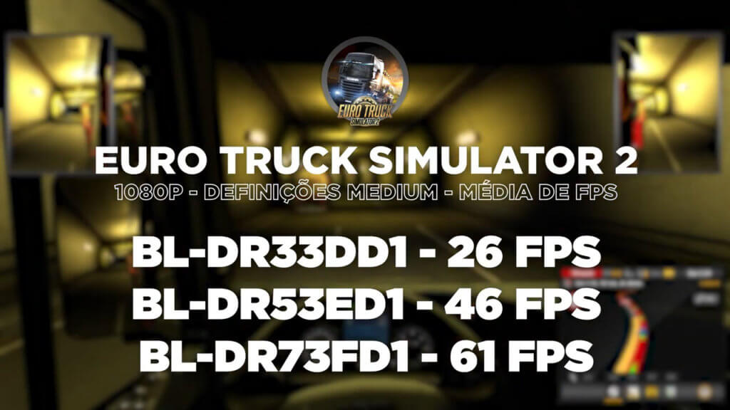 Euro Truck Simulator 2: 1080P - Definições Medium - FPS Médio