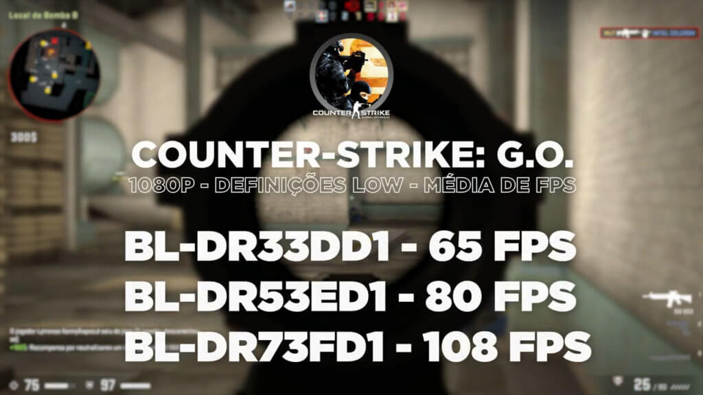 Counter-Strike: G.O.: 1080P - Definições Medium- FPS Médio