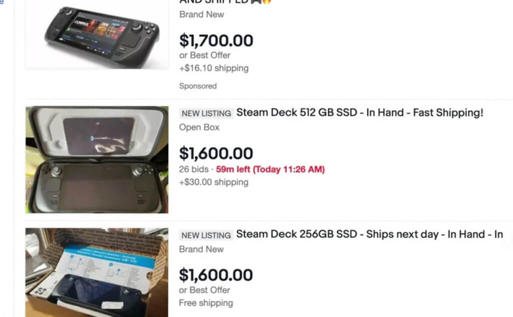 Scalpers Pedem 1600 Dólares Por Uma Steam Deck