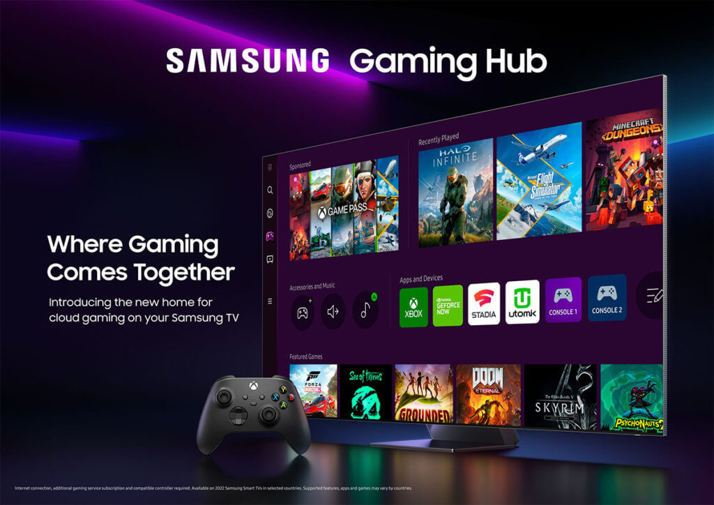 Samsung lança plataforma de jogos na nuvem em smart TVs