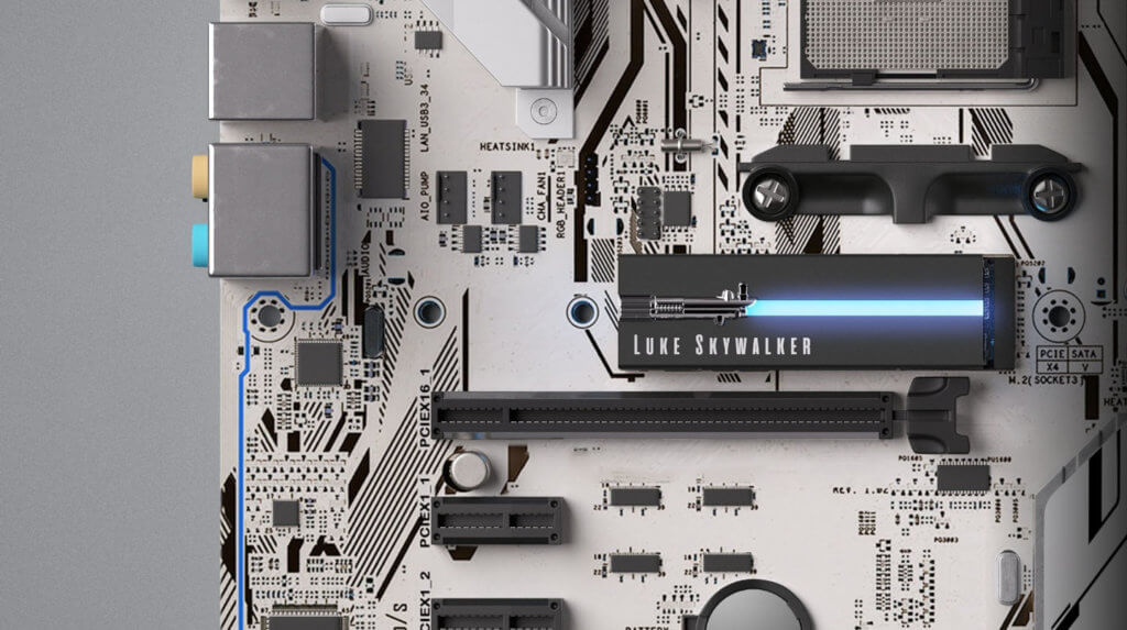 Lightsaber Collection Special Edition FireCuda PCIE Gen 4 NVMe SSD.4