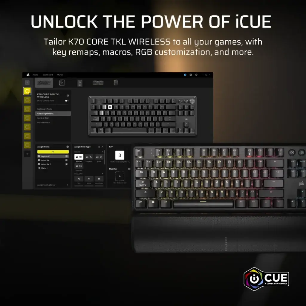 K70 CORE TKL WIRELESS RGB