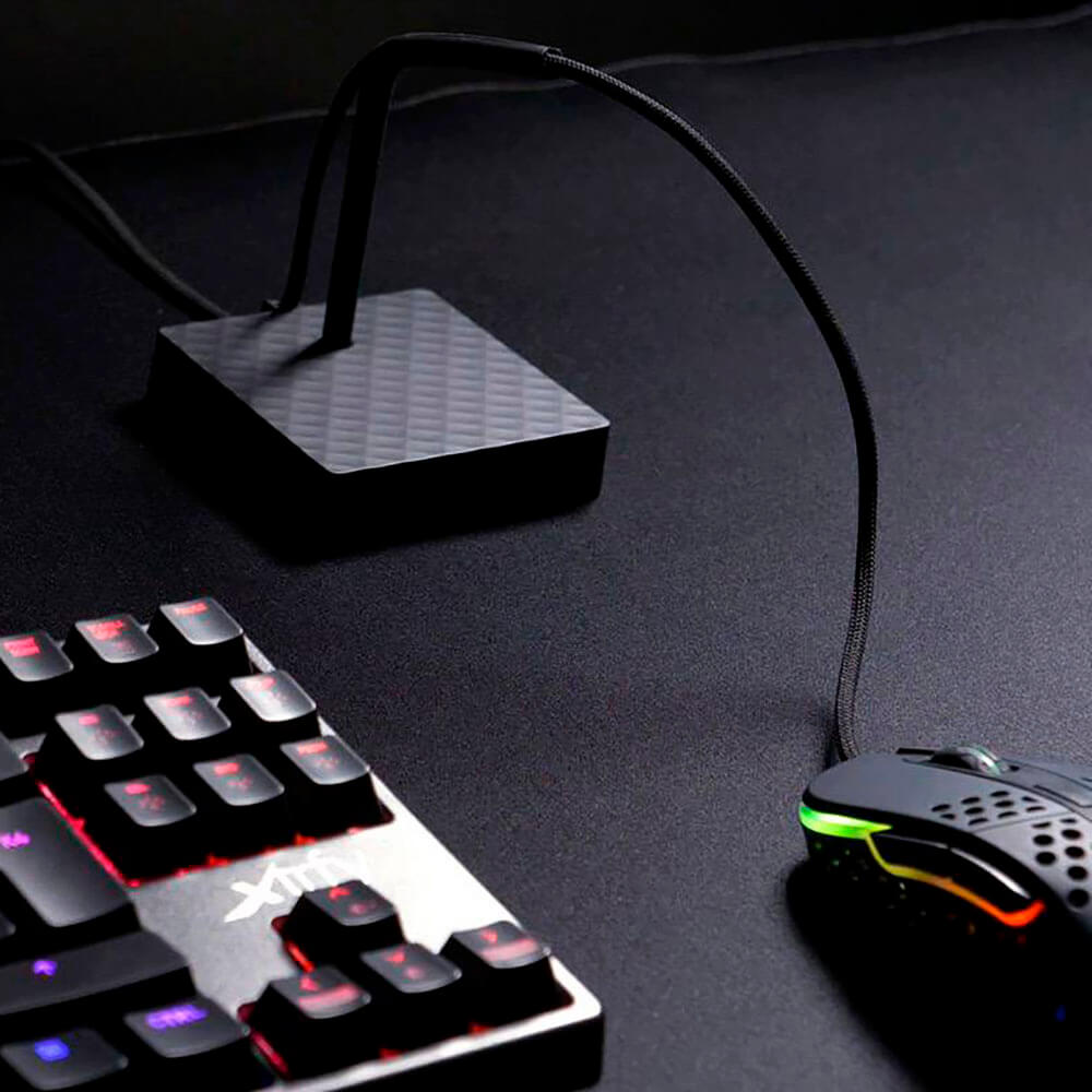Suporte p/ Cabo de Rato CHERRY XTRFY B4 Mouse Bungee Flexible Silicone Arm Preto