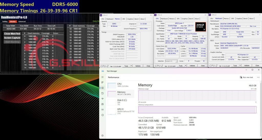 DDR5-6000 CL26 24 GB x2