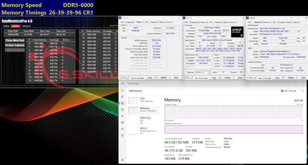 DDR5-6000 CL26 24 GB x2