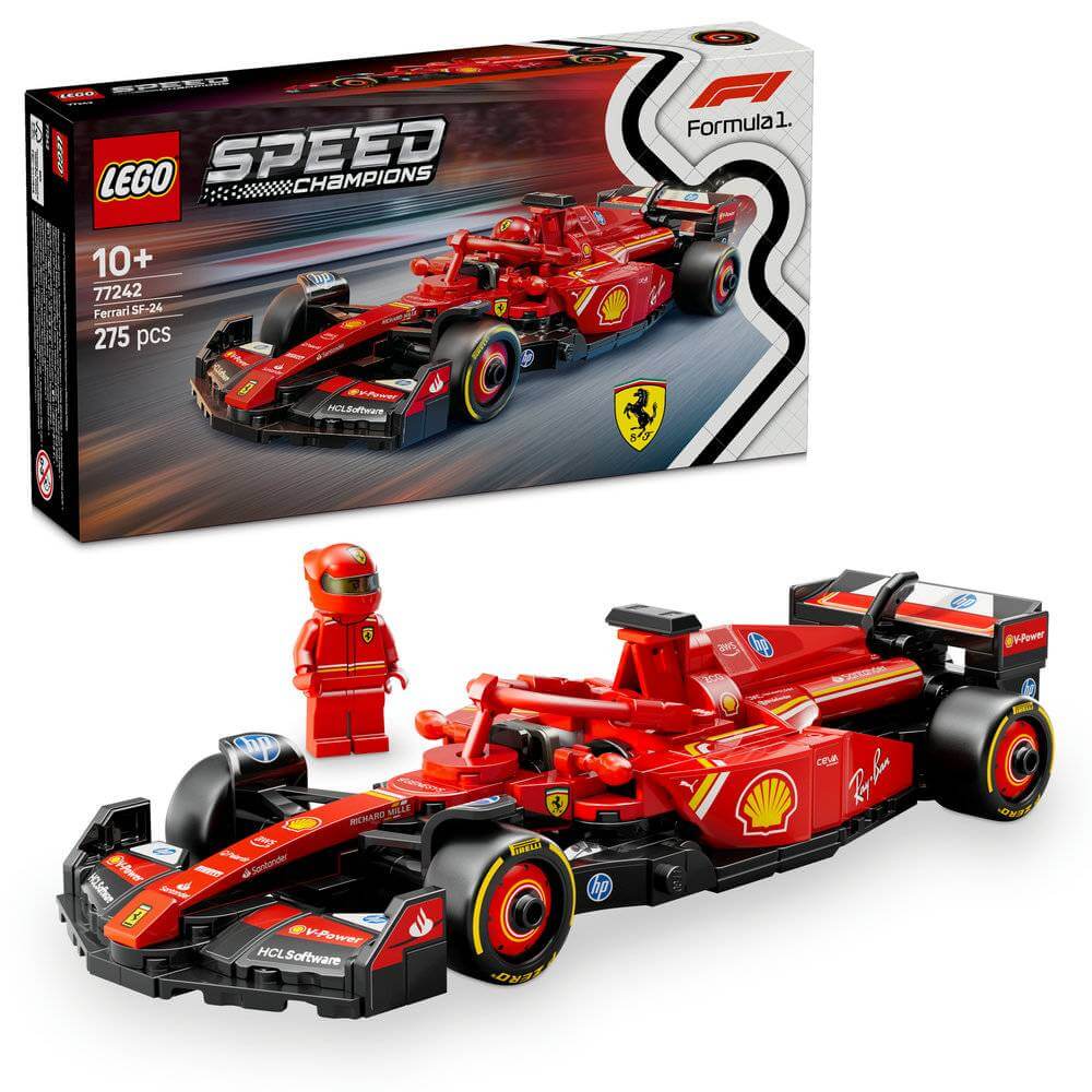 LEGO Speed Champions - Carro de Corrida Ferrari SF-24 F1 - 275 Peças - Item 77242