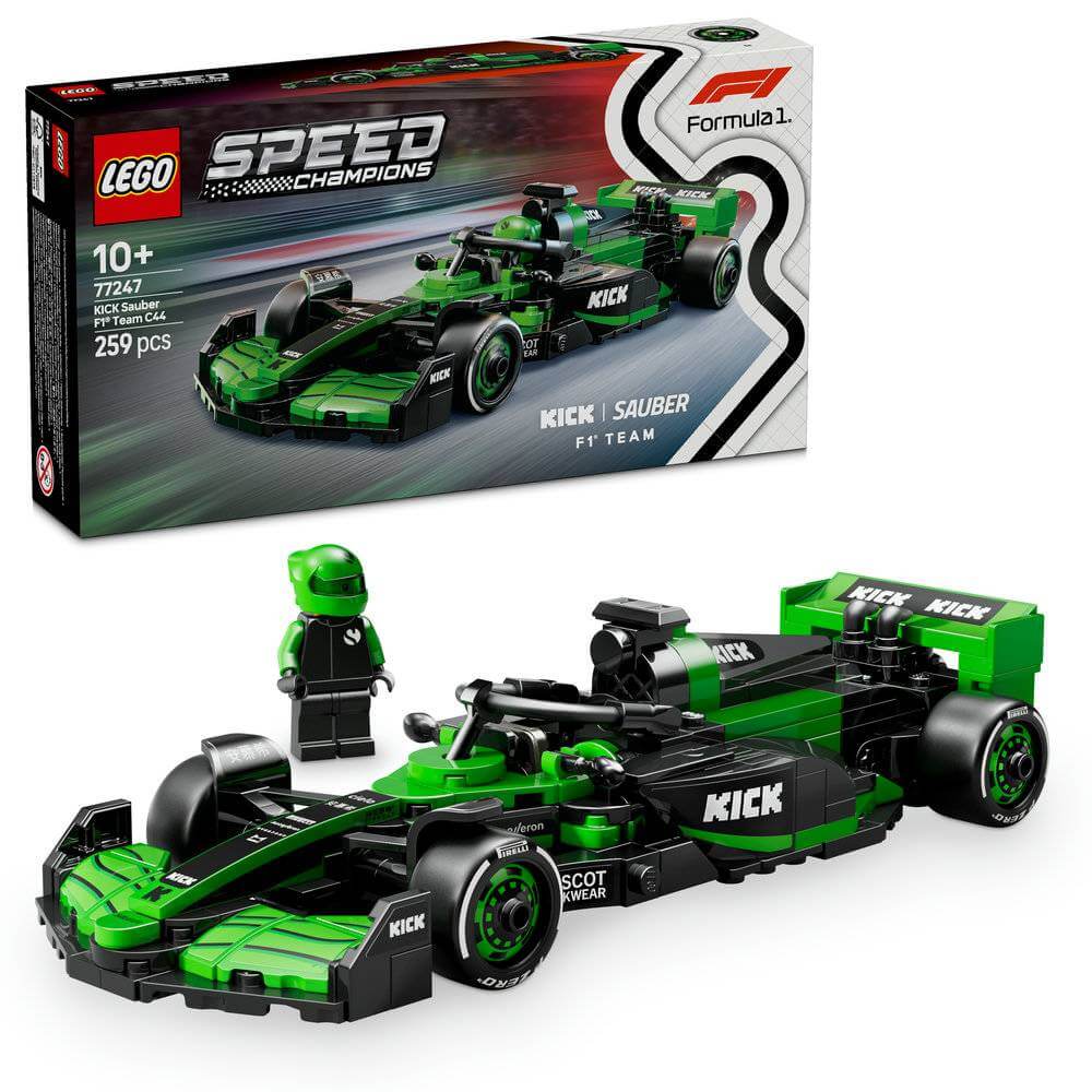LEGO Speed Champions - Carro de Corrida KICK Sauber F1 Team C44 - 259 Peças - Item 77247