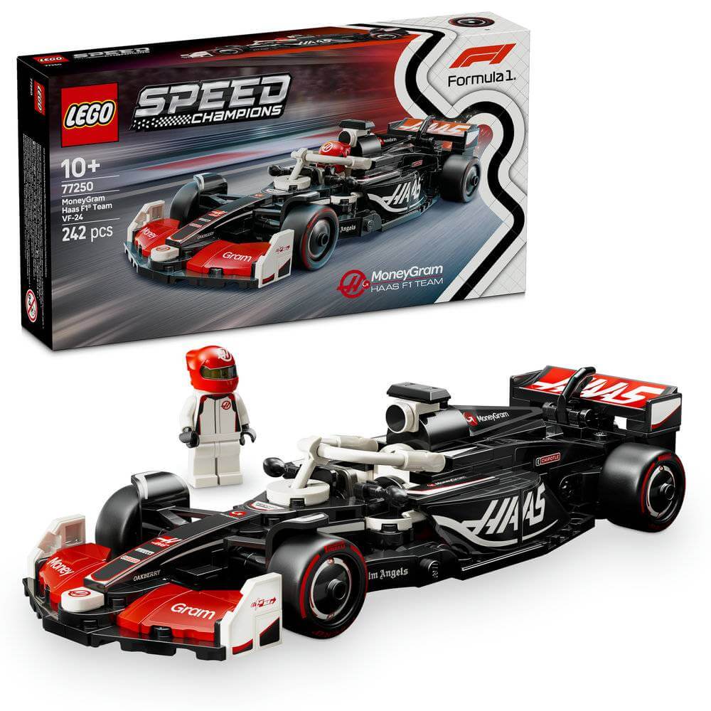 LEGO Speed Champions - Carro de Corrida MoneyGram Haas F1 Team VF-24 - 242 Peças - Item 77250