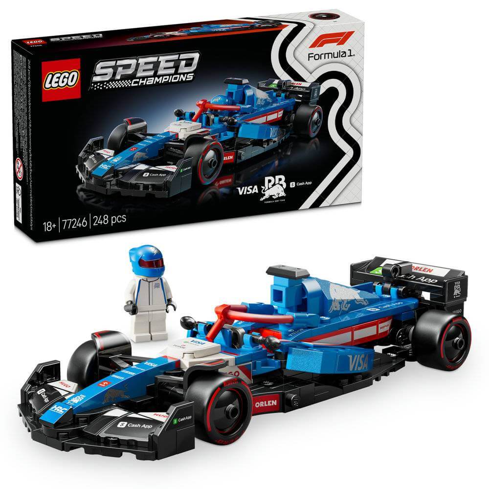 LEGO Speed Champions - Carro de Corrida Visa Cash App RB VCARB 01 F1 - 248 Peças - Item 77246