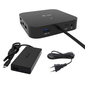 Docking Station i-tec C31TRI4KDPDPRO100 USB-C HDMI Dual DP com Power Delivery 100W + Carregador Universal 100W