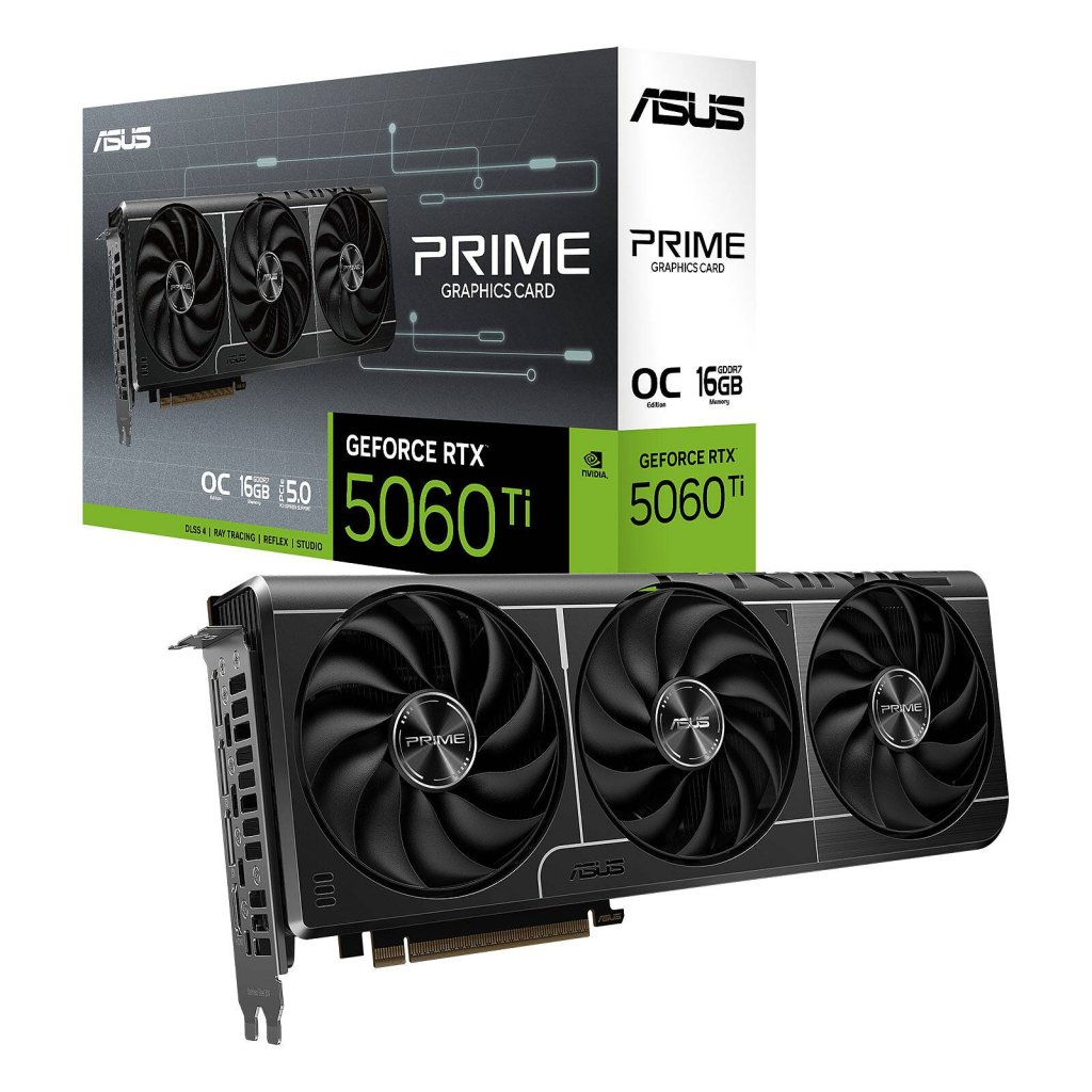 Placa Gráfica Asus NVIDIA GeForce RTX 5060 Ti Blackwell Prime OC 16GB GDDR7 DLSS4