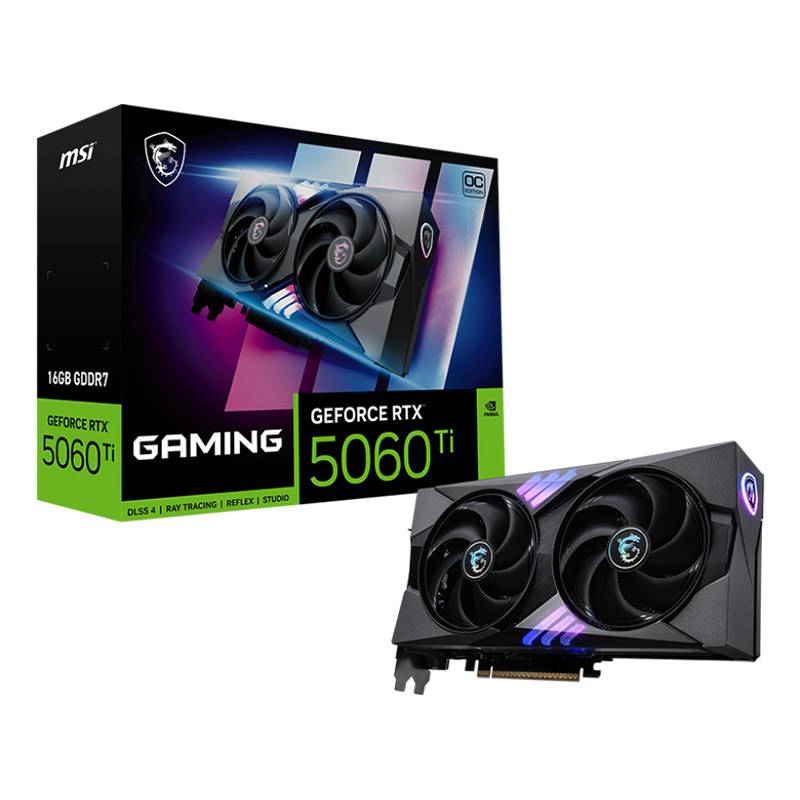 Placa Gráfica MSI NVIDIA GeForce RTX 5060 Ti Blackwell Gaming OC 16G GDDR7 DLSS4