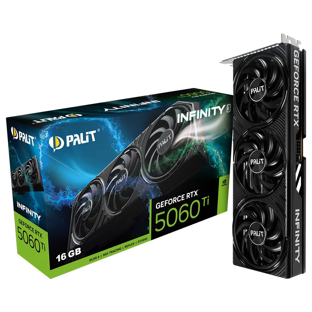 Placa Gráfica Palit NVIDIA GeForce RTX 5060 Ti Blackwell Infinity 3 16GB GDDR7 DLSS4