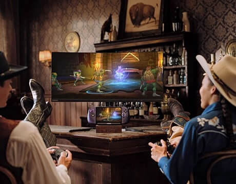 Sem Lag, Sem Limites - Melhora as tuas partidas com o WiFi 6E para ligações rápidas e estáveis. Coloca a Legion Go S na base para jogar num televisor ou monitor de jogos e liga os comandos e auscultadores através de Bluetooth 5.3.