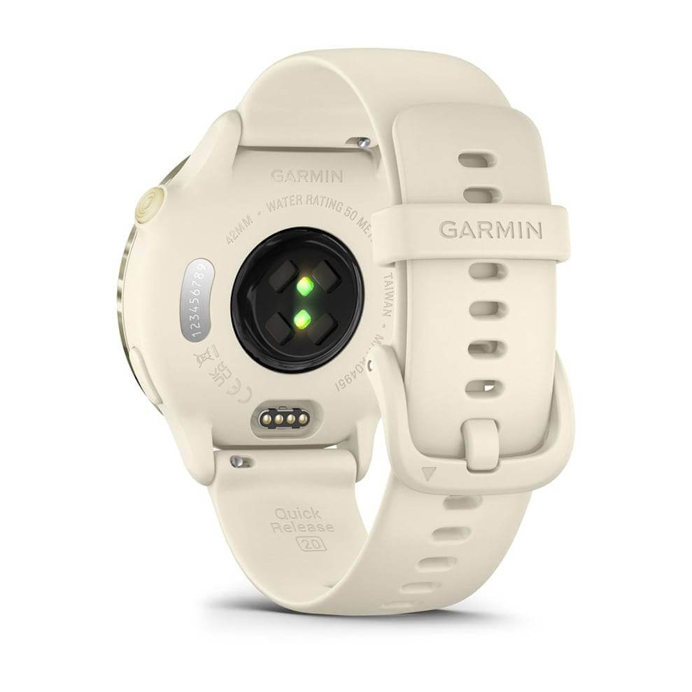 Vívoactive 6 (42mm) Dourado Lunar com Bracelete Branco Osso