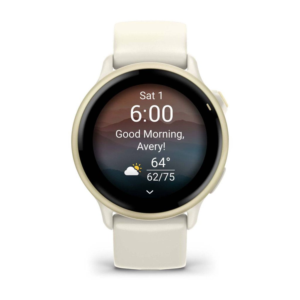 Vívoactive 6 (42mm) Dourado Lunar com Bracelete Branco Osso