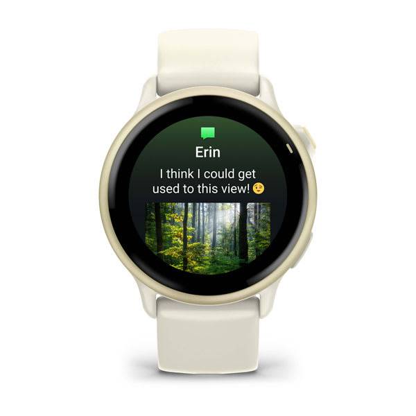 Vívoactive 6 (42mm) Dourado Lunar com Bracelete Branco Osso