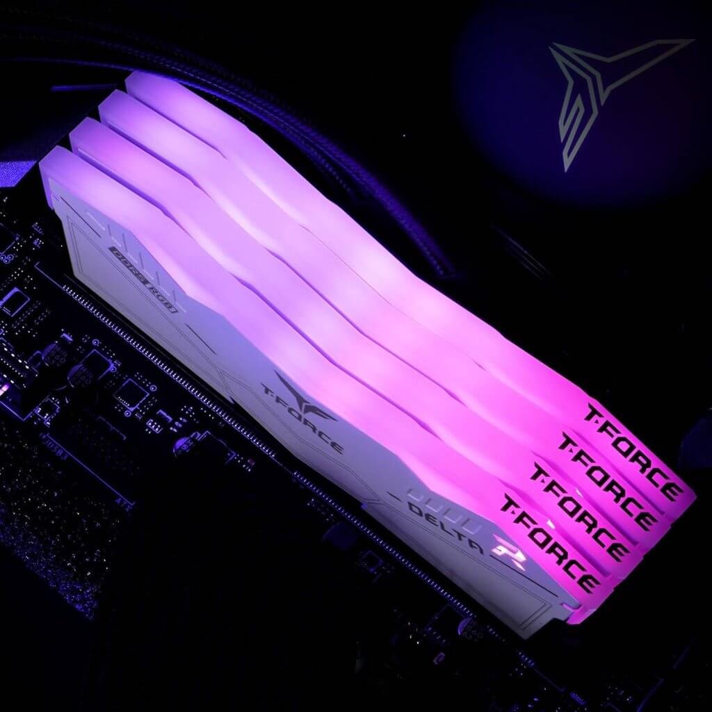 Memória RAM UDIMM TEAMGROUP Delta RGB 16GB (2x8GB) DDR5-6000MHz Branca (6)