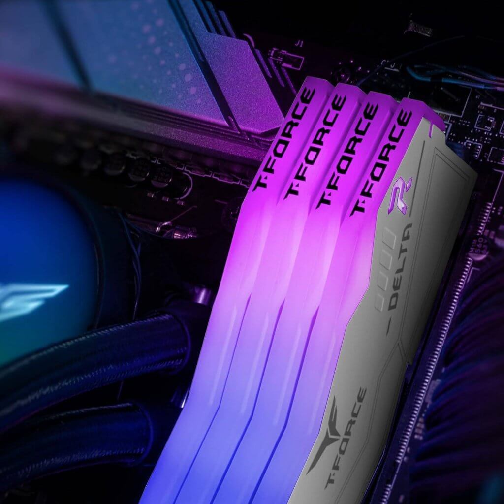 Memória RAM UDIMM TEAMGROUP Delta RGB 16GB (2x8GB) DDR5-6000MHz Branca (7)