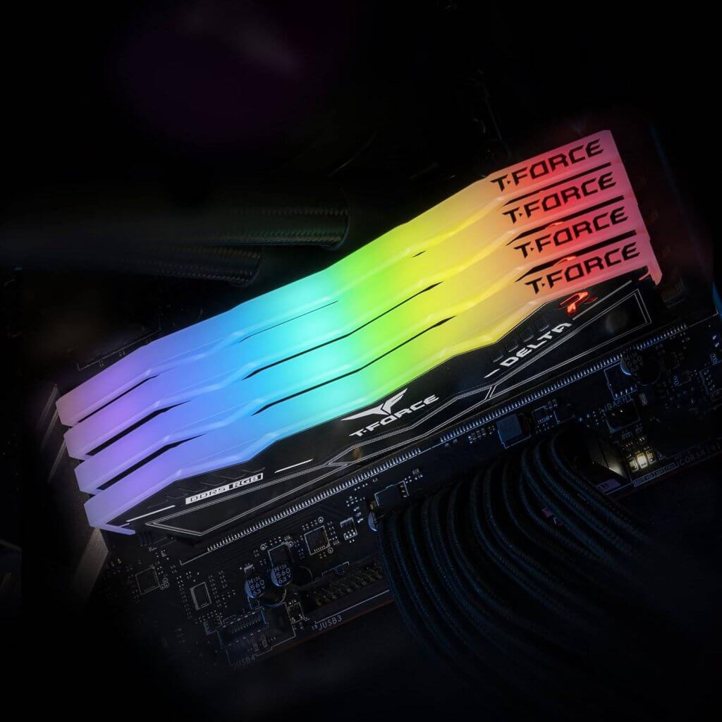 Memória RAM UDIMM TEAMGROUP Delta RGB 16GB (2x8GB) DDR5-6000MHz Preta (2)