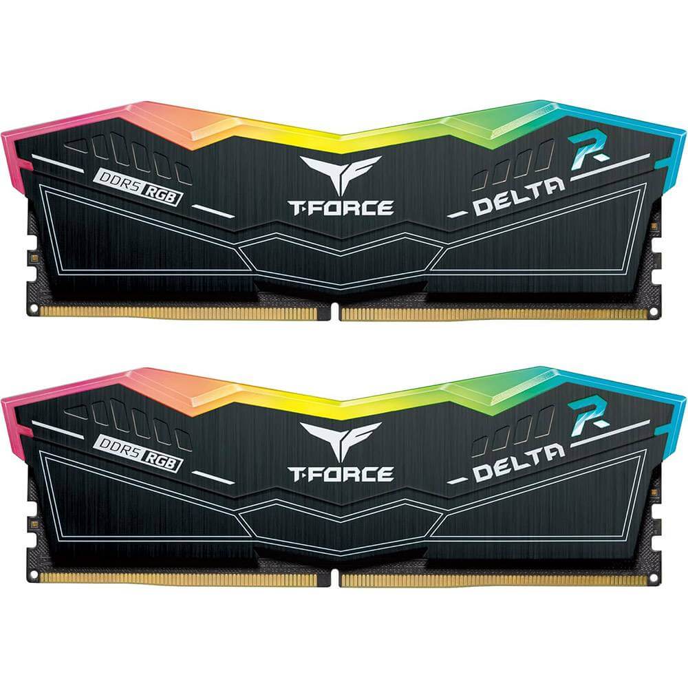 Memória RAM UDIMM TEAMGROUP Delta RGB 32GB (2x16GB) DDR5-6000MHz Preta (1)
