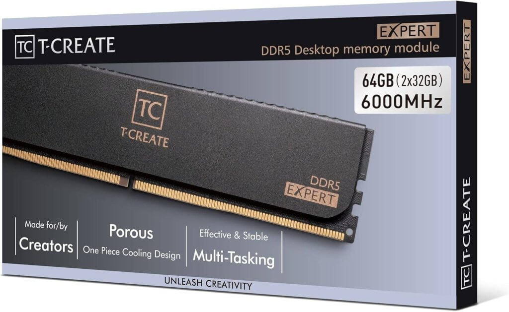 Memória RAM UDIMM TEAMGROUP T-Create Expert 64GB (2x32GB) DDR5-6000MHz (2)