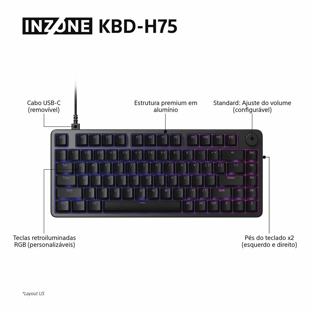 Sony INZONE KBD-H75 Gaming RGB