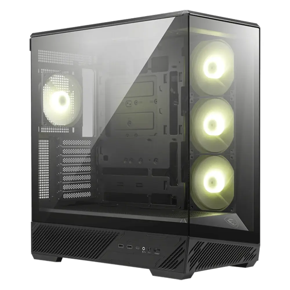 Caixa ATX MSI MAG Pano 130R PZ ARGB Tempered Glass Black