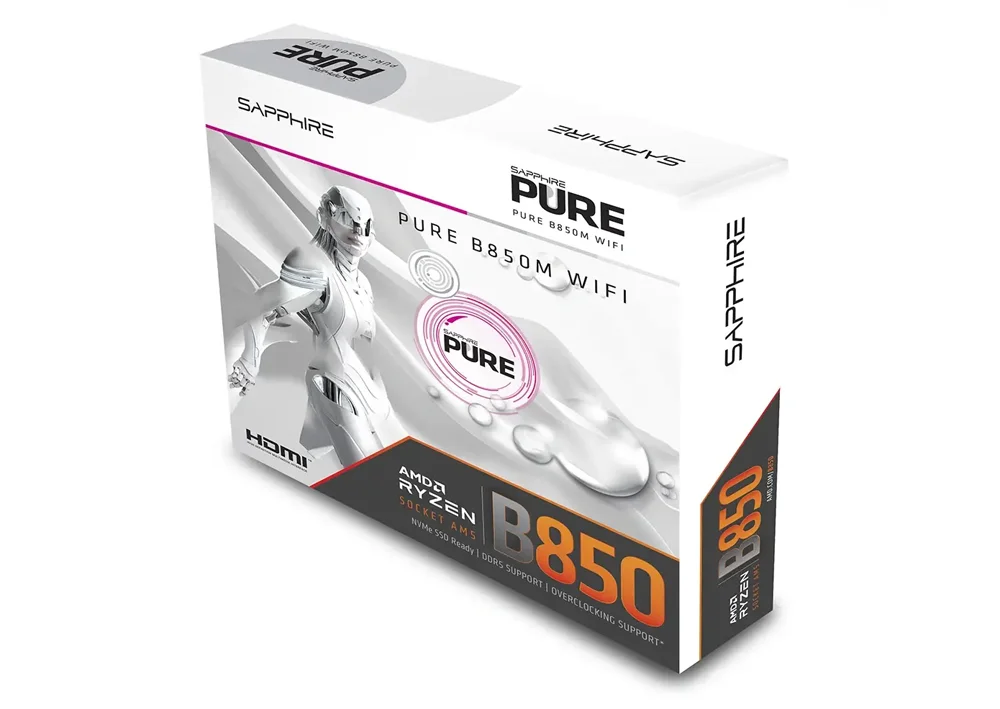 Motherboard Micro-ATX Sapphire Pure B850M WiFi SktAM5