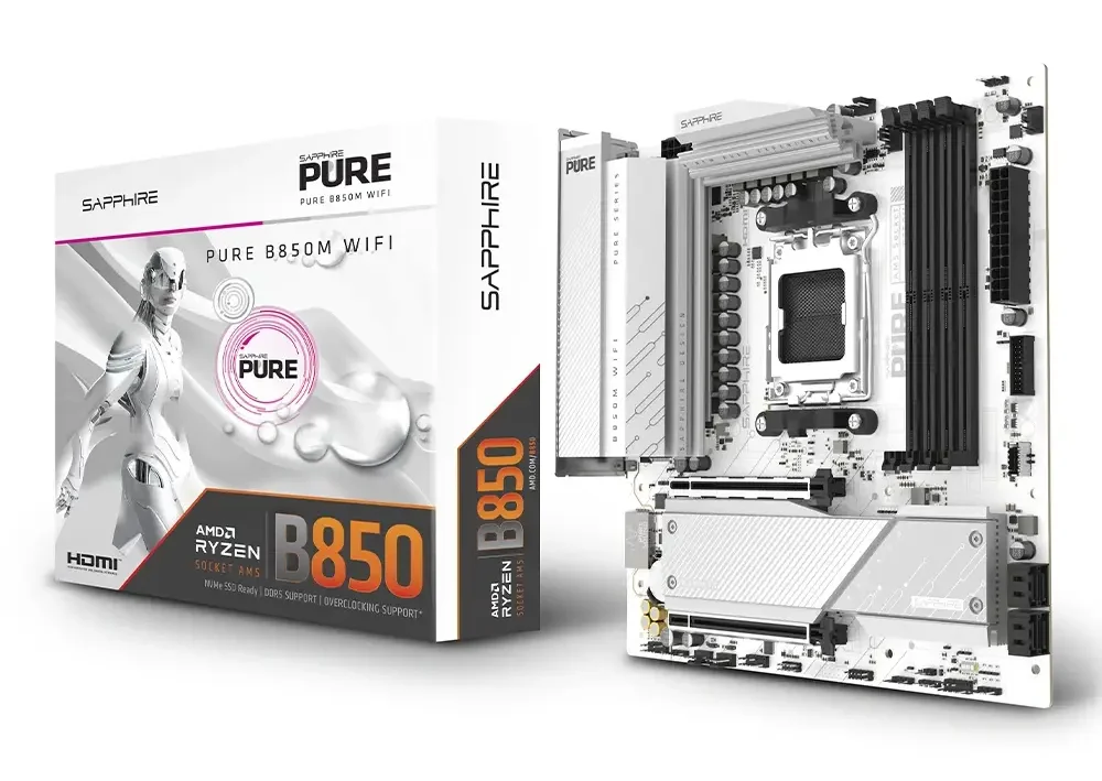 Motherboard Micro-ATX Sapphire Pure B850M WiFi SktAM5