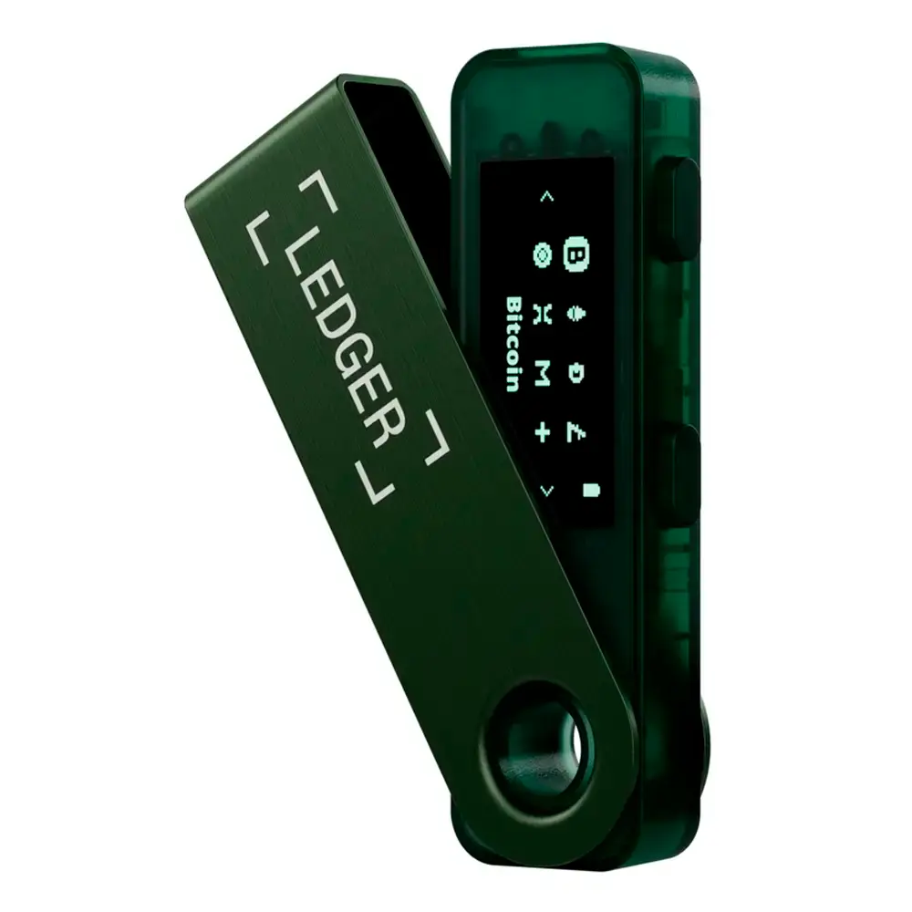 Carteira Ledger Nano S Plus USB-C Crypto Hardware Wallet Emerald Green