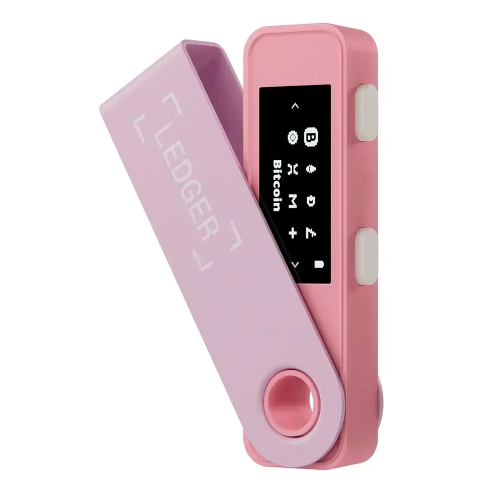 Carteira Ledger Nano S Plus USB-C Crypto Hardware Wallet Pastel Pink
