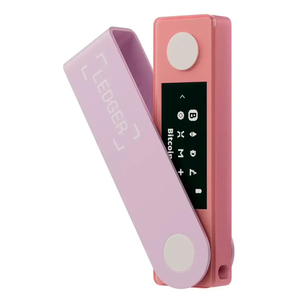 Carteira Ledger Nano X Crypto USB-C-Bluetooth Crypto Hardware Wallet Pastel Pink