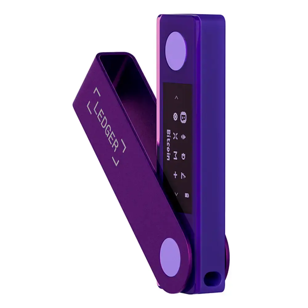 Carteira Ledger Nano X Crypto USB-C-Bluetooth Crypto Hardware Wallet Purple Amethyst