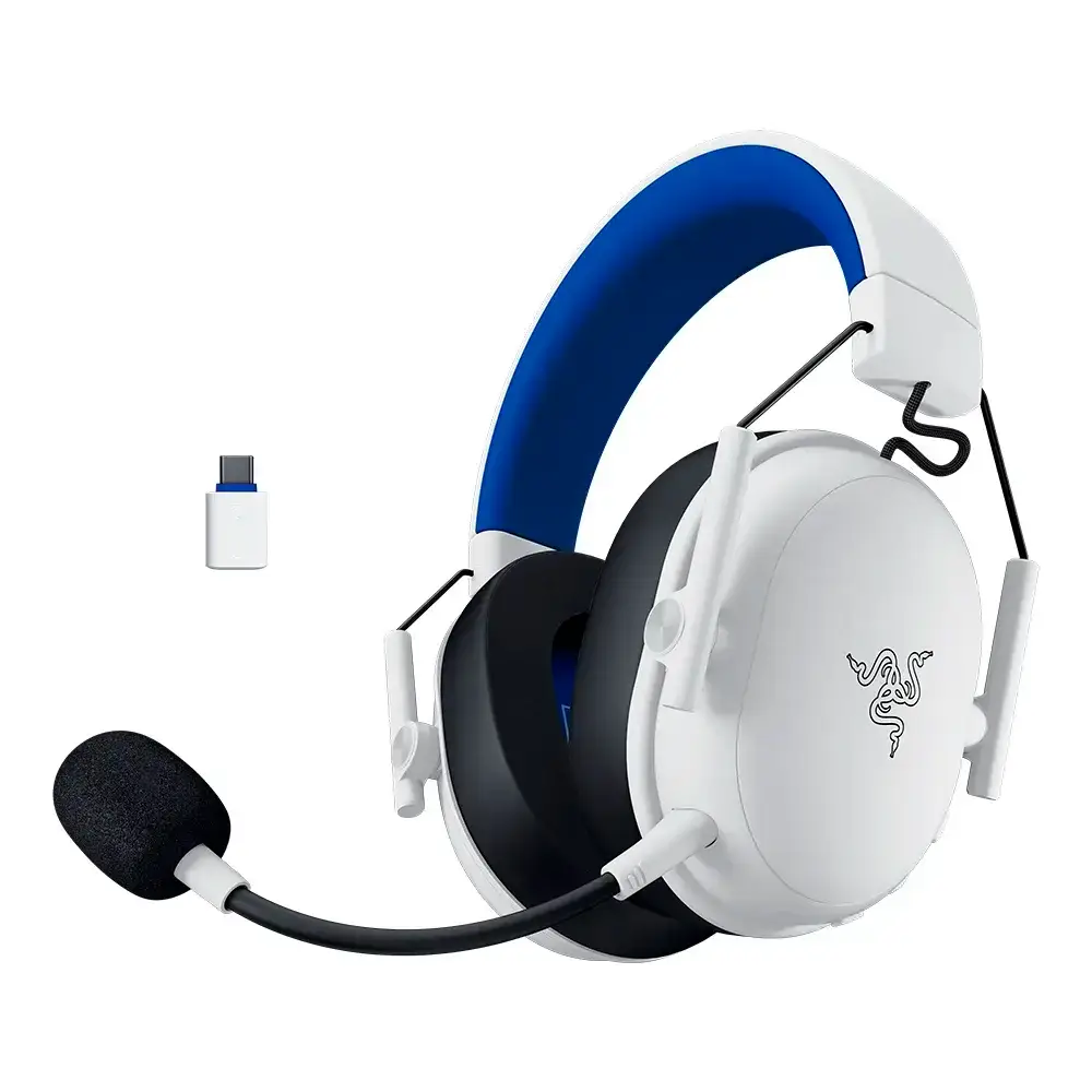 Headset Razer BlackShark V3 X Hyperspeed for PlayStation WirelessBluetooth Branco
