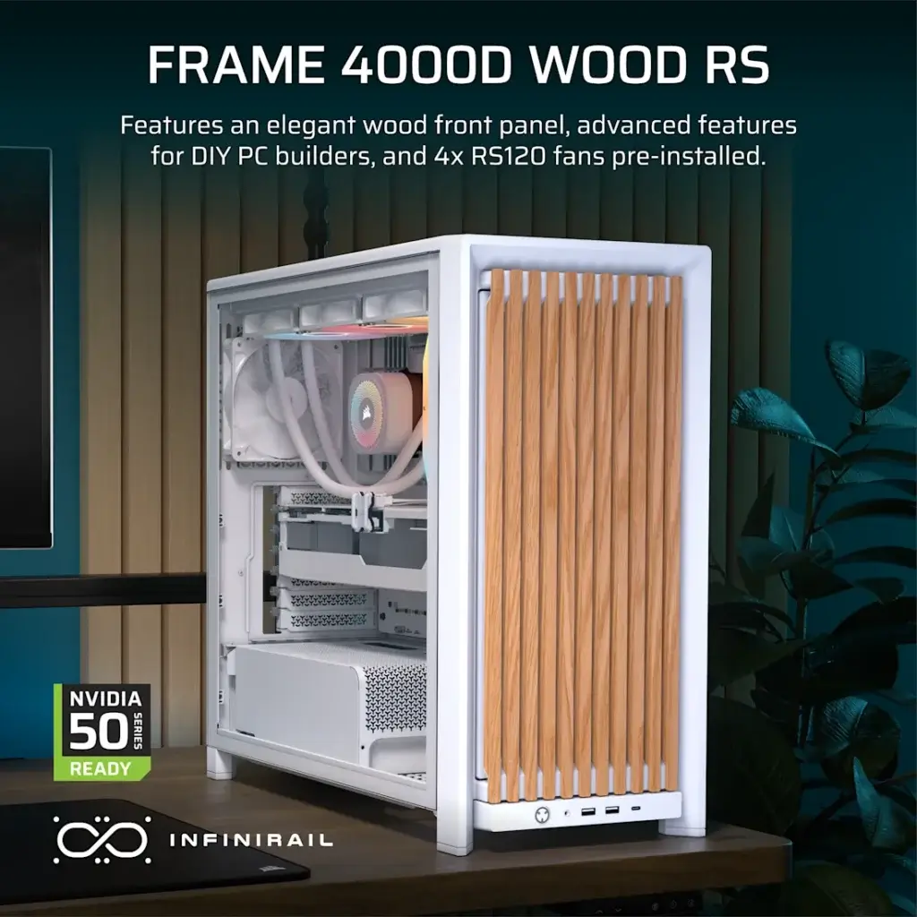 Corsair FRAME 4000D Wood RS White/Oak