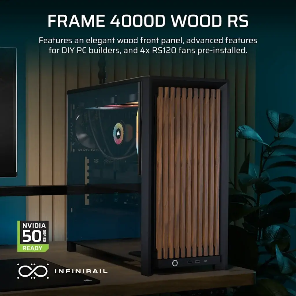 Corsair FRAME 4000D Wood RS Black/Walnut